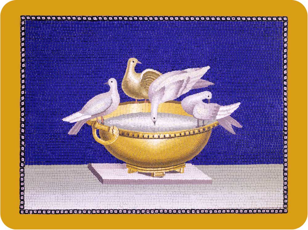 Eighteenth Century micromosaic of The Capitoline Doves